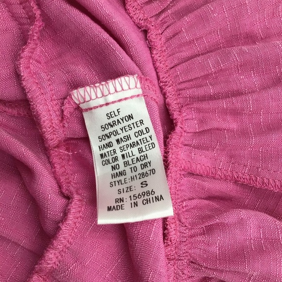 Pink Ruffled Mini Dress - Picture 7 of 8